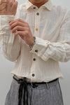 ARCHIVIO J.M.Ribot Square Neck Shirt SH09/BL/X Beige